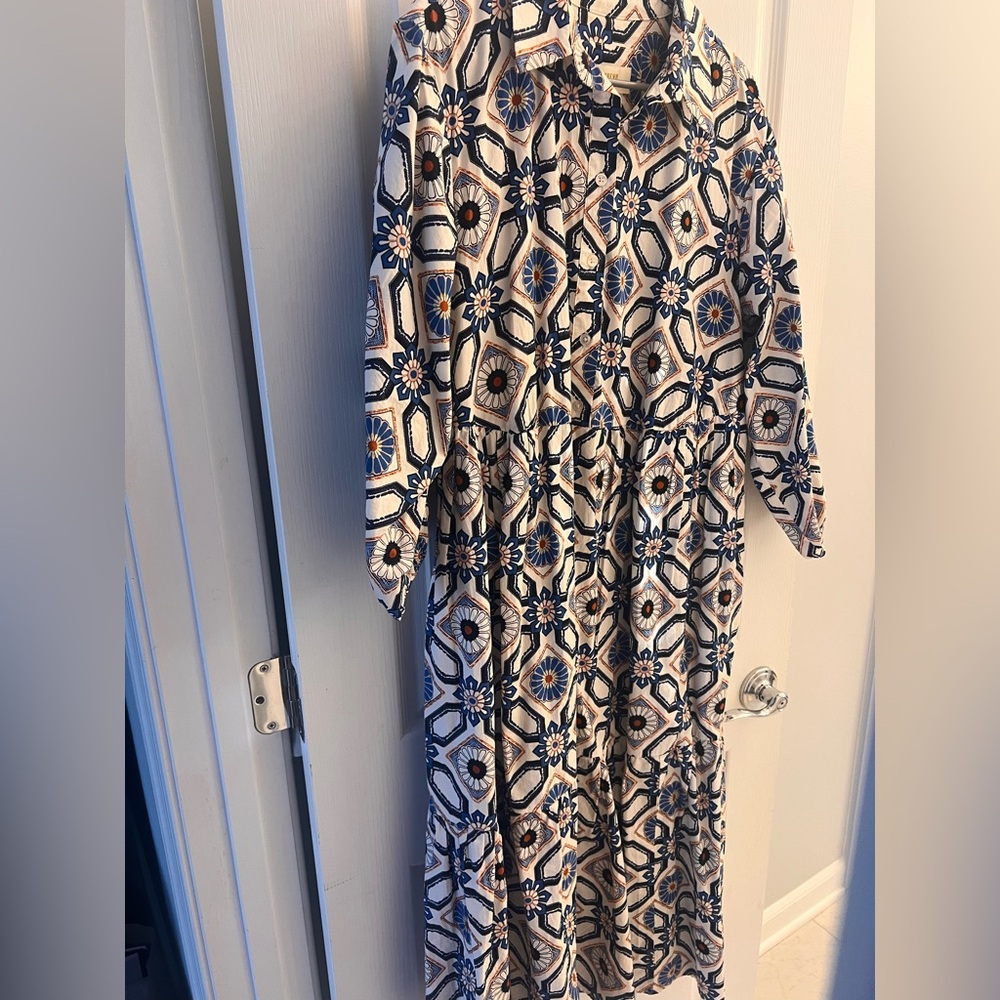Anthropologie Maeve Bettina Tiered Shirt Dress 1X